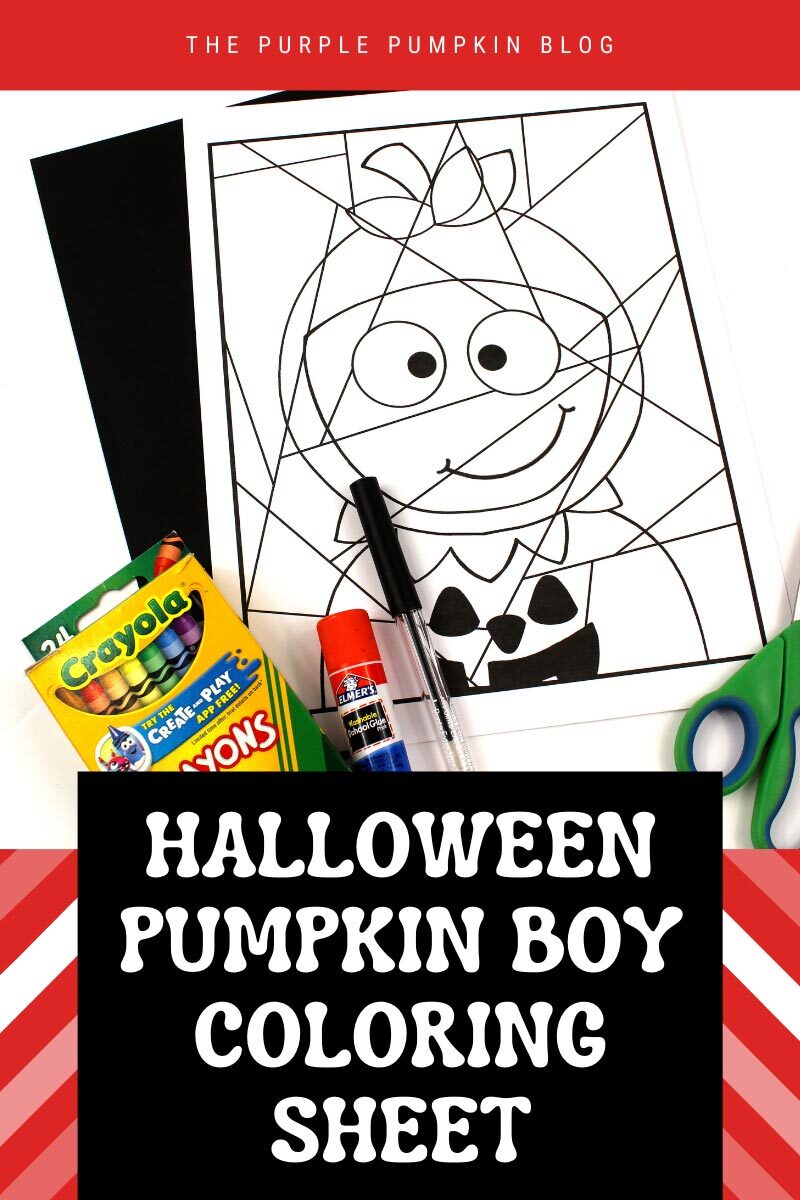 Free printable boy pumpkin loring sheet for halloween