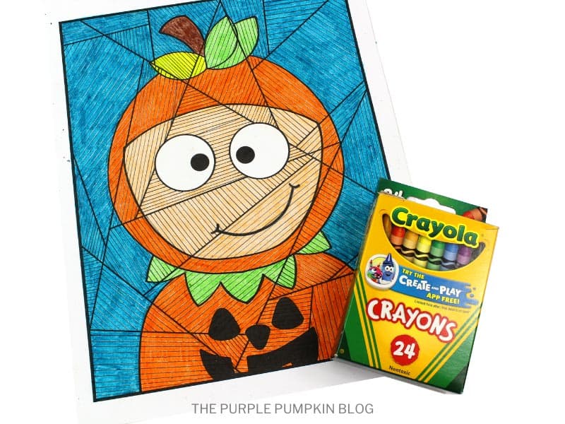 Free printable boy pumpkin loring sheet for halloween