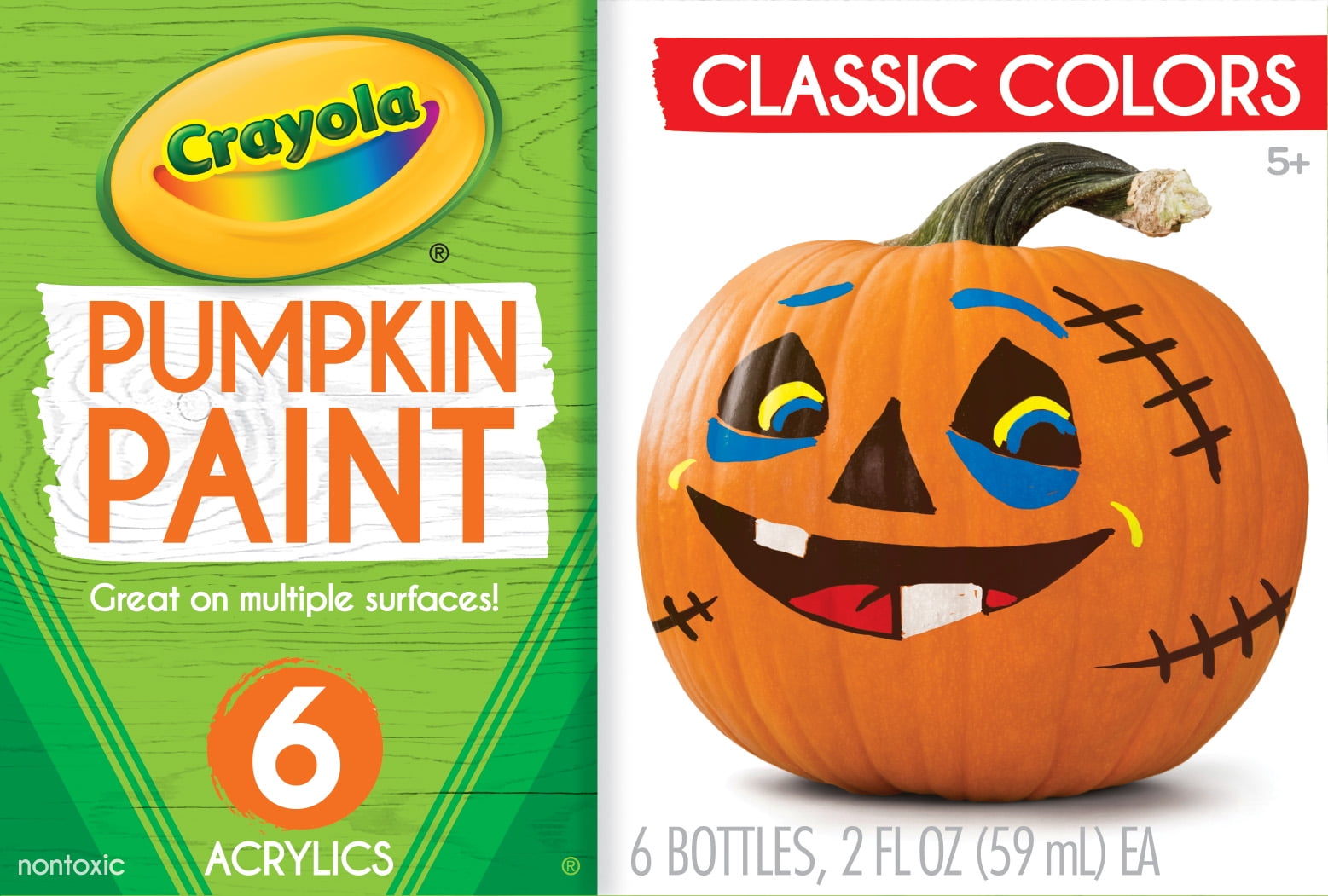 Crayola pumpkin paint kit acrylic paints in classic colors beginner unisex child