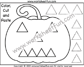 Color cut and paste â pumpkin â worksheet free printable worksheets â