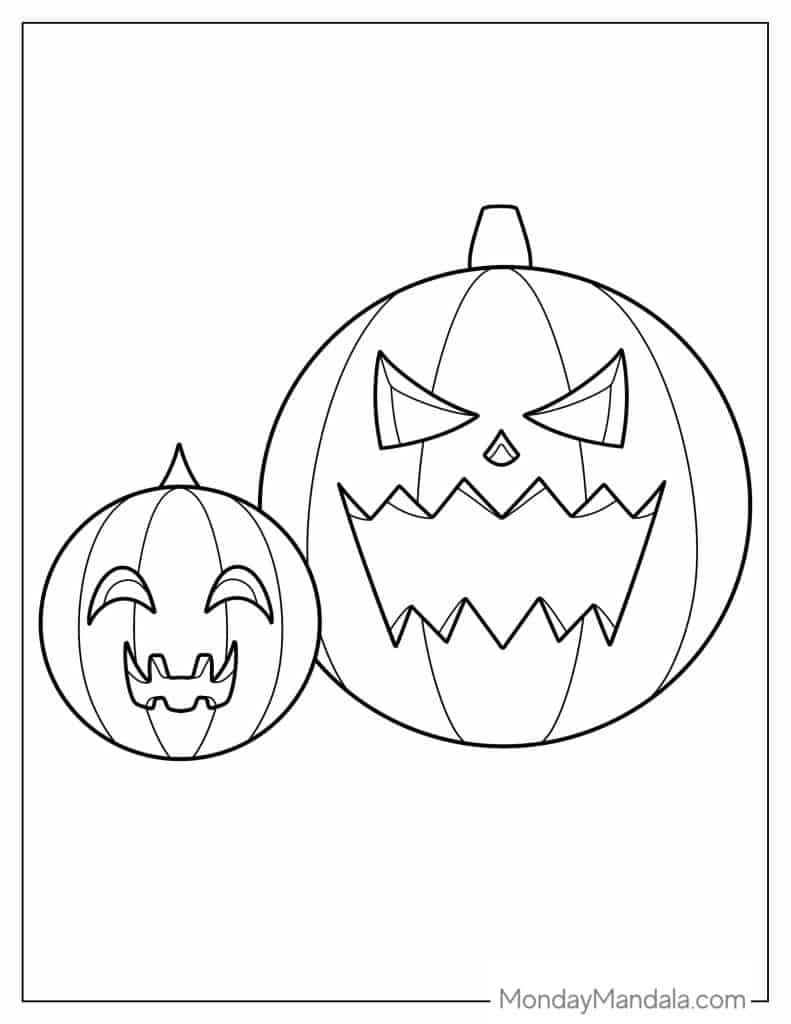 Pumpkin coloring pages free pdf printables