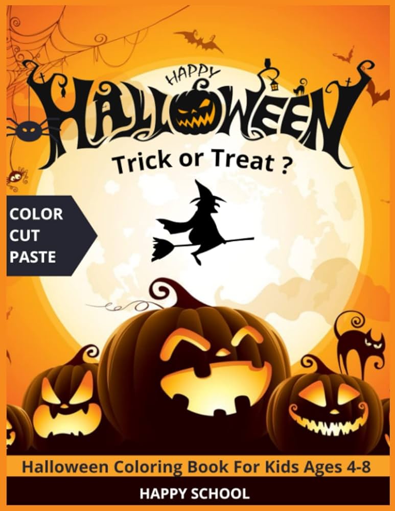 Halloween coloring book for kids ages