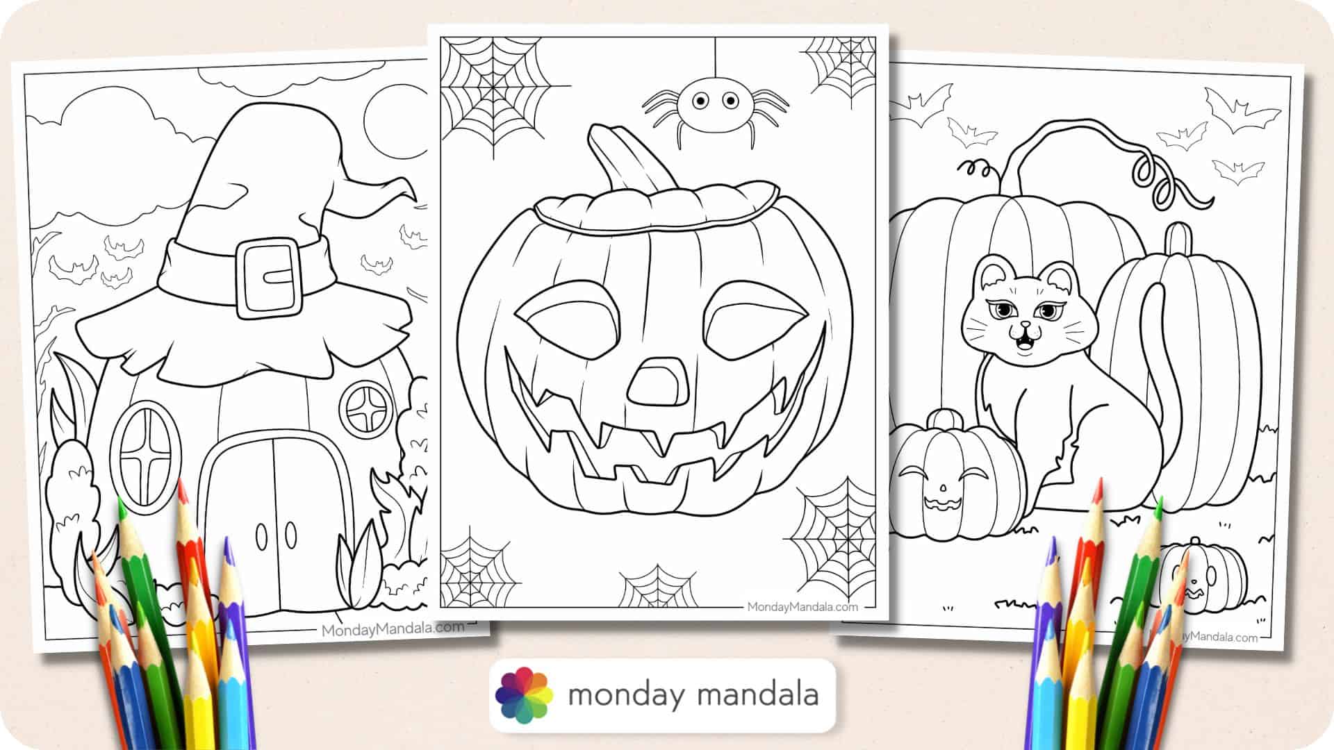 Pumpkin coloring pages free pdf printables