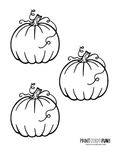 Small pumpkin printables to cut color craft for autumn fun in several tiny sizes at