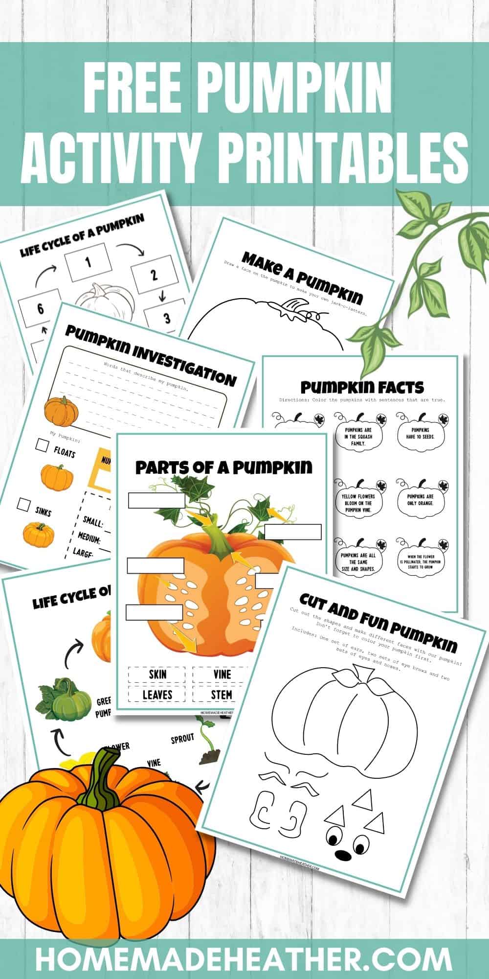 Free pumpkin activity printables homemade heather