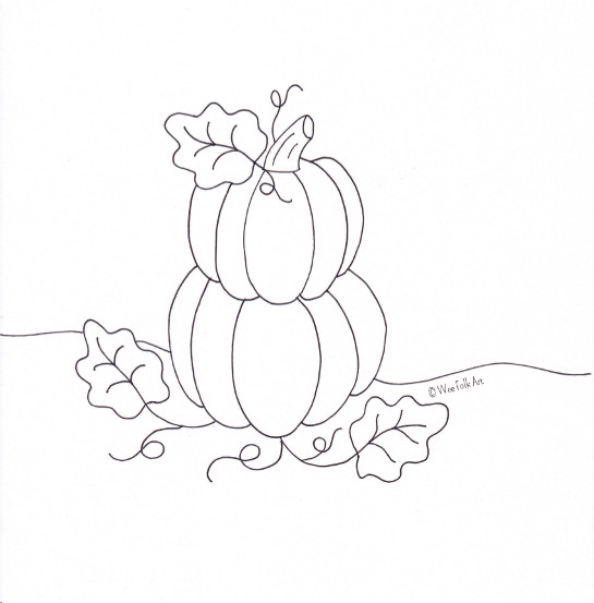 Stacking pumpkins coloring page â wee folk art