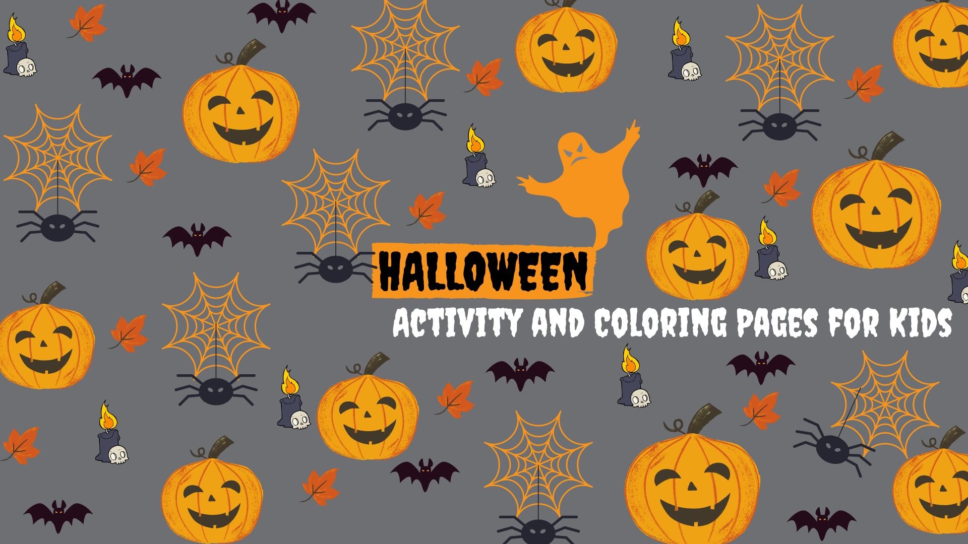 Halloween activity and coloring pages for kids