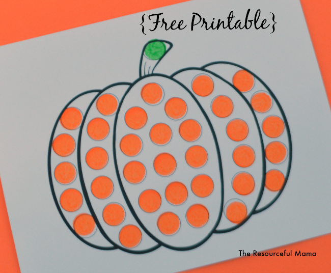 Pumpkin do a dot worksheet