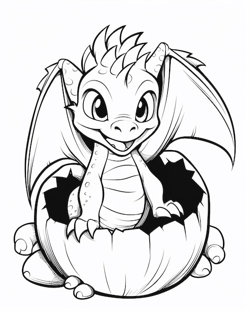 Premium ai image a dragon is sitting inside a pumpkin with the word dragon on it