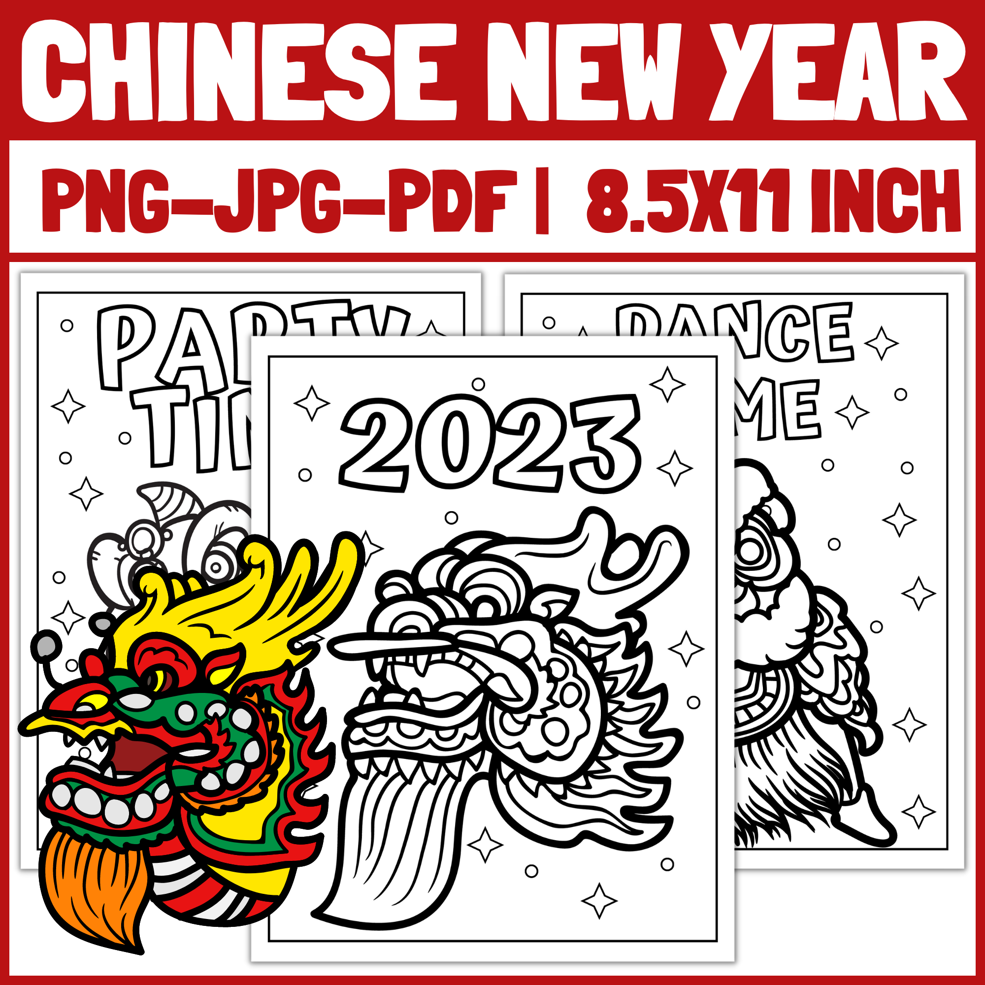 Chinese new year coloring pages chinese new year activities