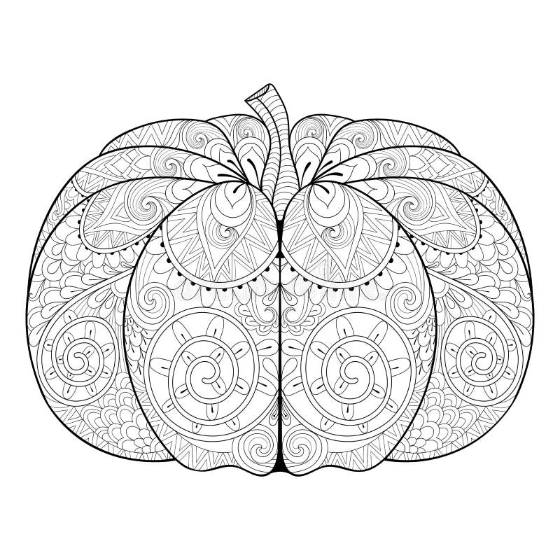 Adult colouring pumpkin stock illustrations â adult colouring pumpkin stock illustrations vectors clipart