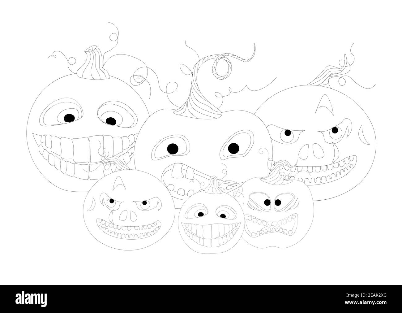 Halloween coloring book funny pumpkin on a white background children s coloring stock photo