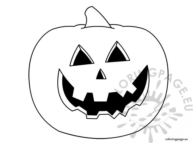 Halloween pumpkin face coloring coloring page