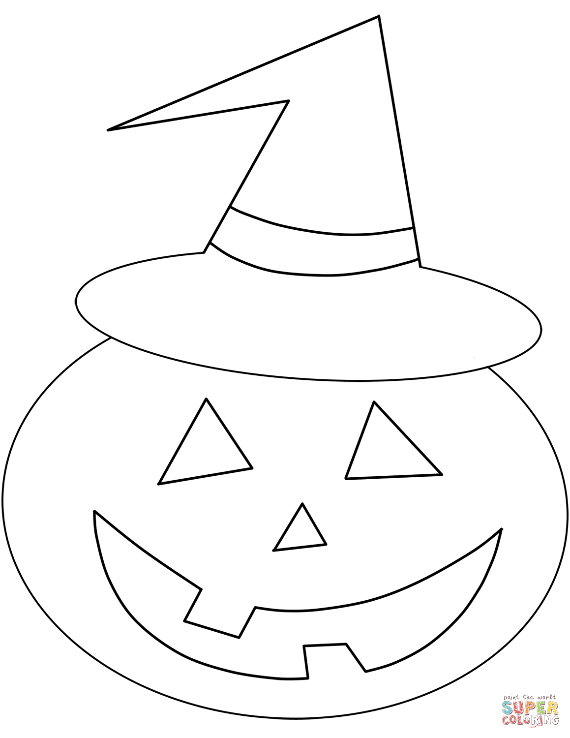 Smiling pumpkin coloring page free printable coloring pages