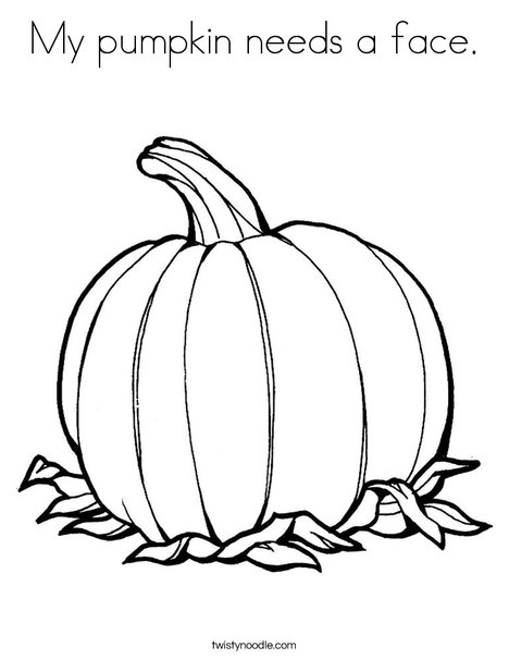 My pumpkin needs a face coloring page