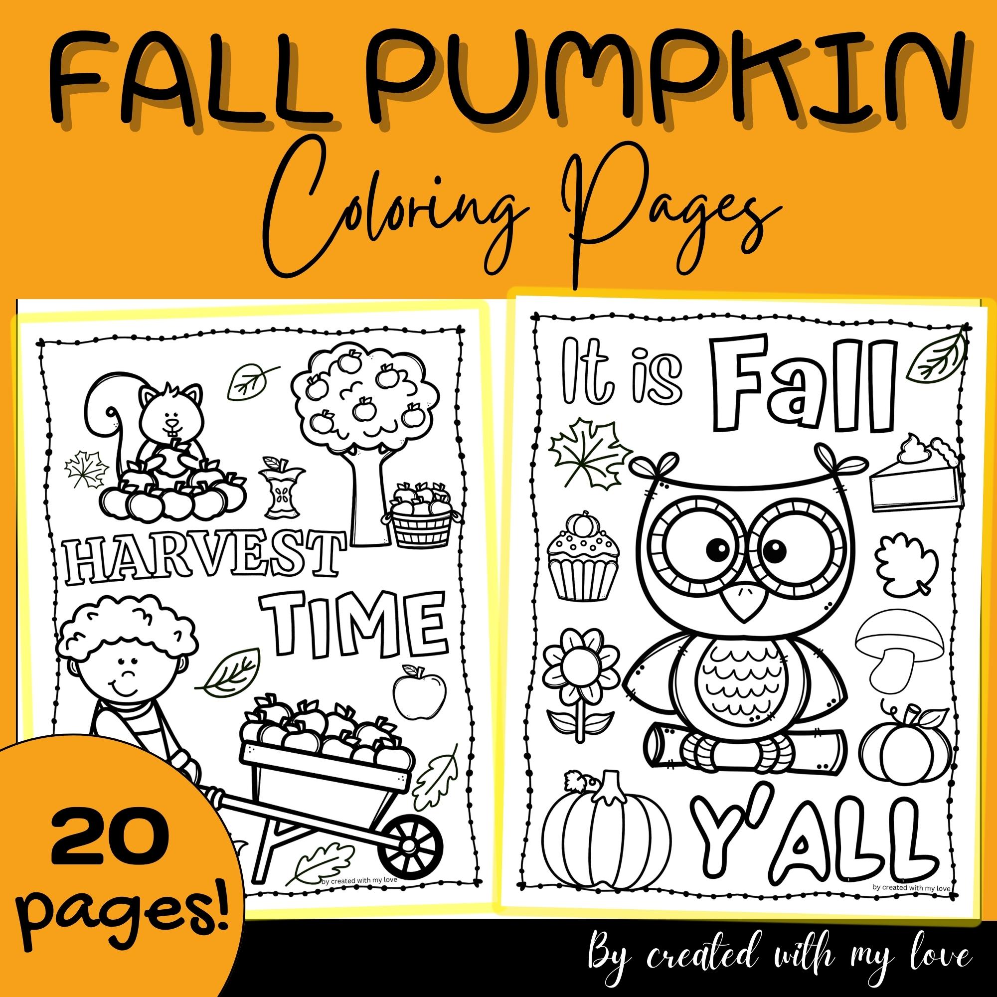 Fallautumn pumpkin coloring pages september coloring sheets made by teachers