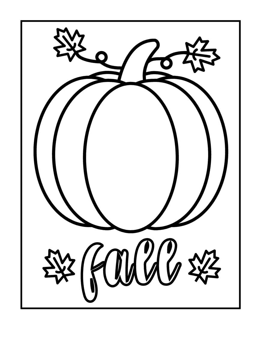 Fall coloring pages