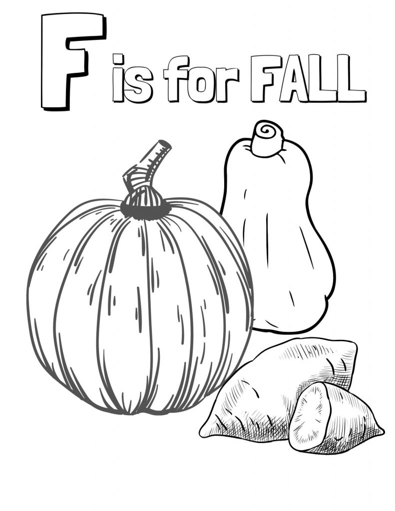 Fall and autumn free coloring pages