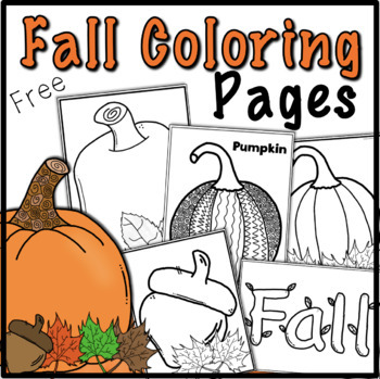 Fall coloring pages freebie by courtneys curriculum creations tpt