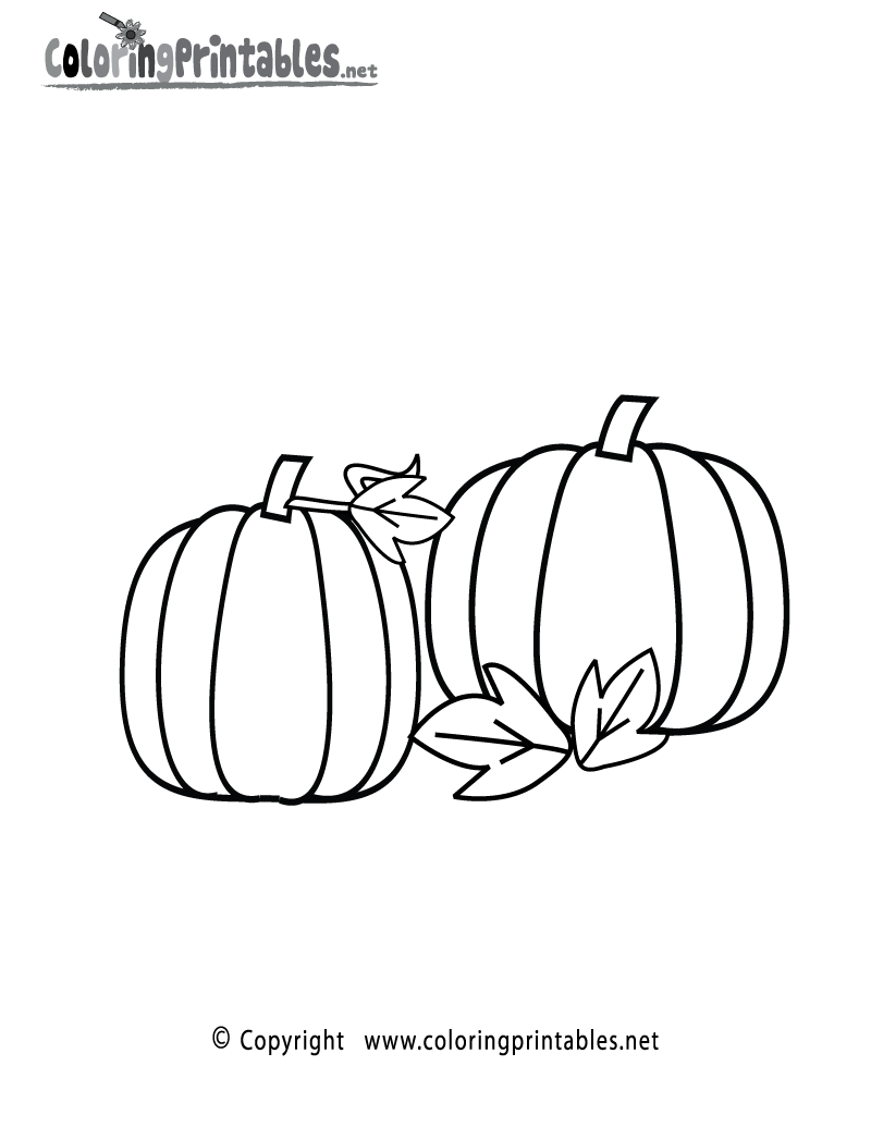 Autumn pumpkins coloring page