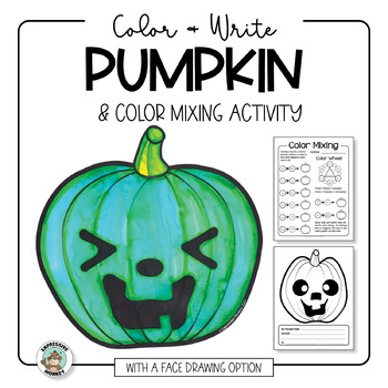 Halloween â pumpkin coloring pages â color mixing activity â adjective writing