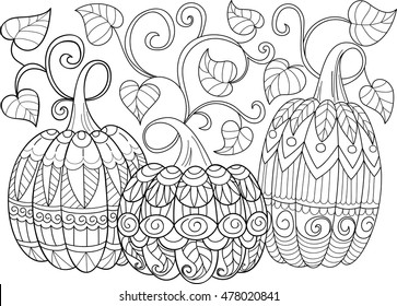 Pumpkin coloring page images stock photos d objects vectors