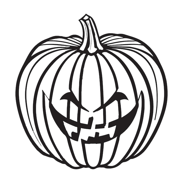 Premium vector halloween pumpkin coloring pages for kids