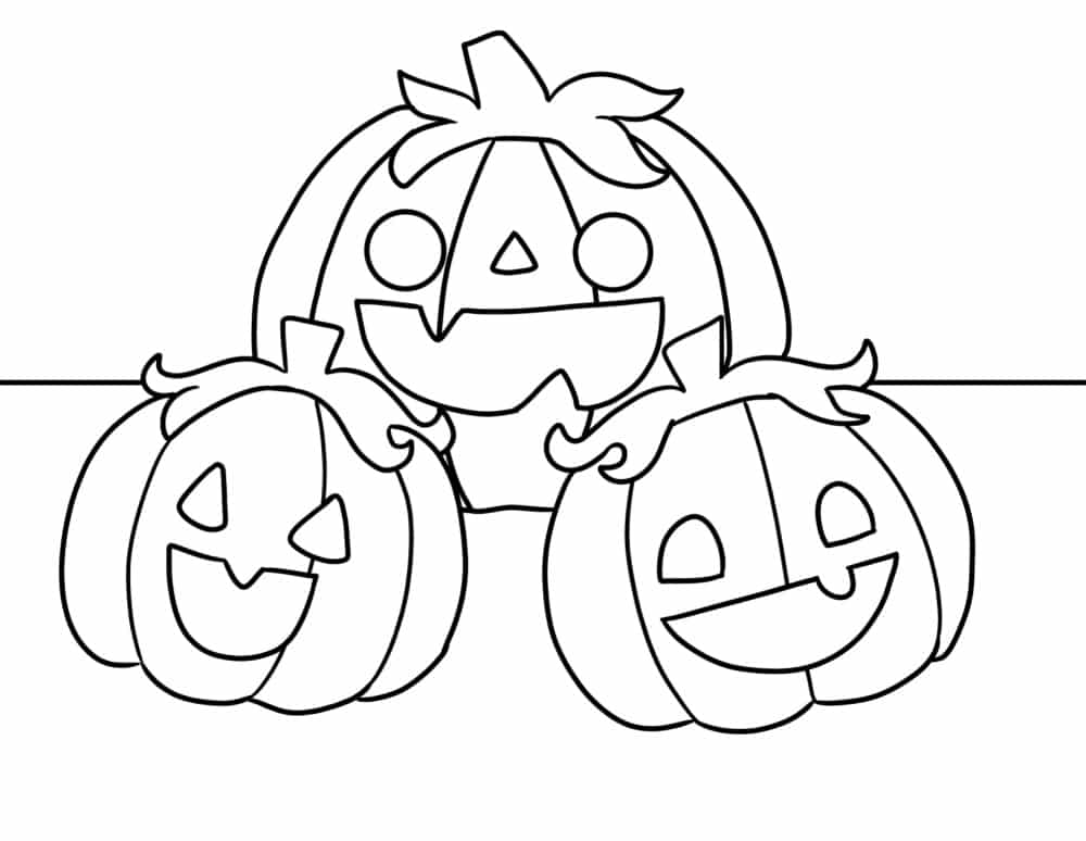 Free printable halloween pumpkin coloring pages