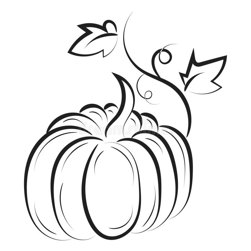 Printable pumpkin coloring pages for kids stock vector