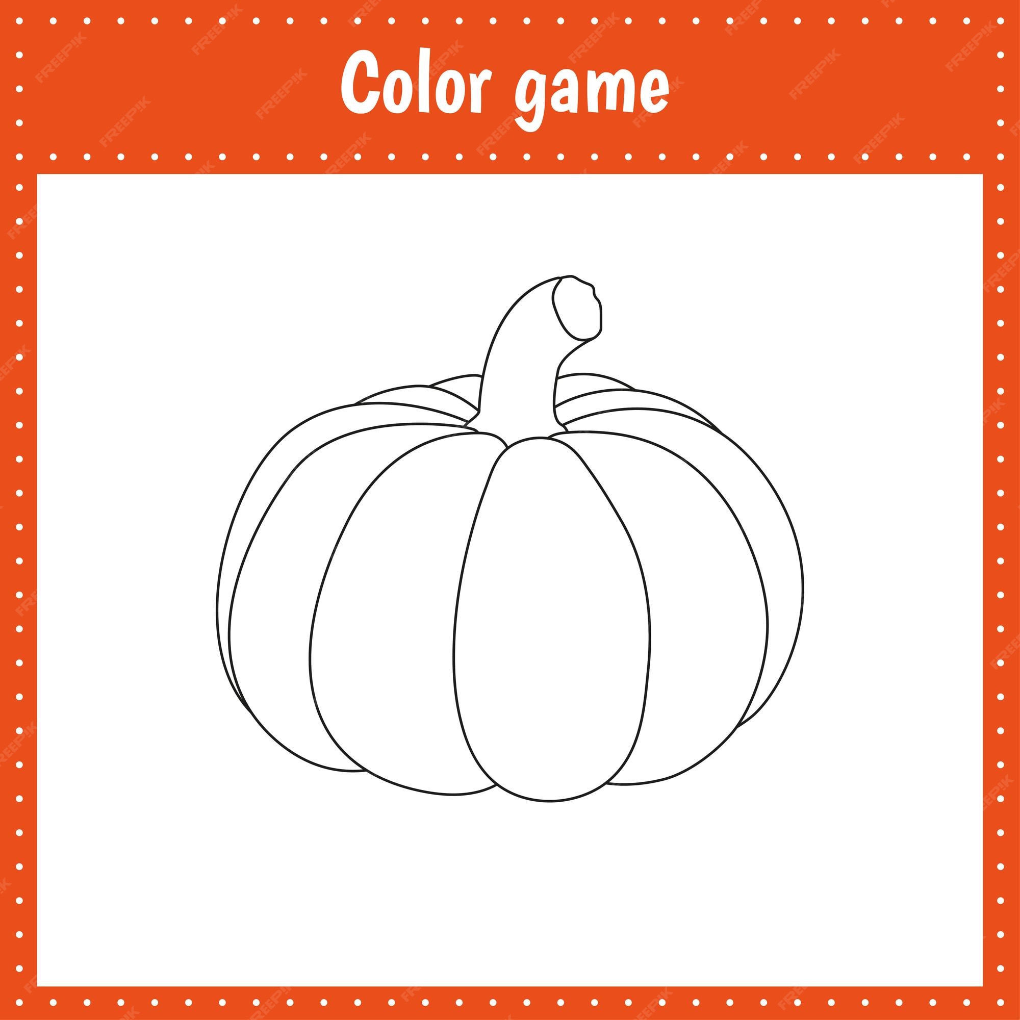 Premium vector coloring page of a pumpkin for kids education and activity vector black and white illustration on white background