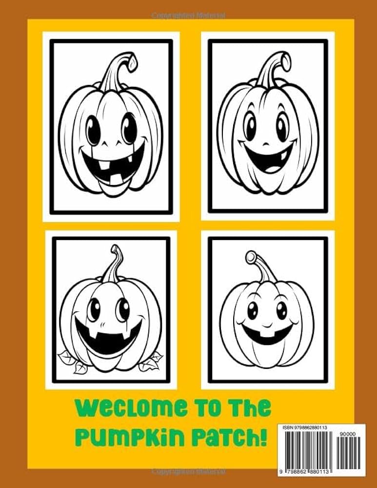 Simple big pumpkin coloring book for toddlers coloring pages of pumpkins for preschoolers and kindergarten press simple paper books