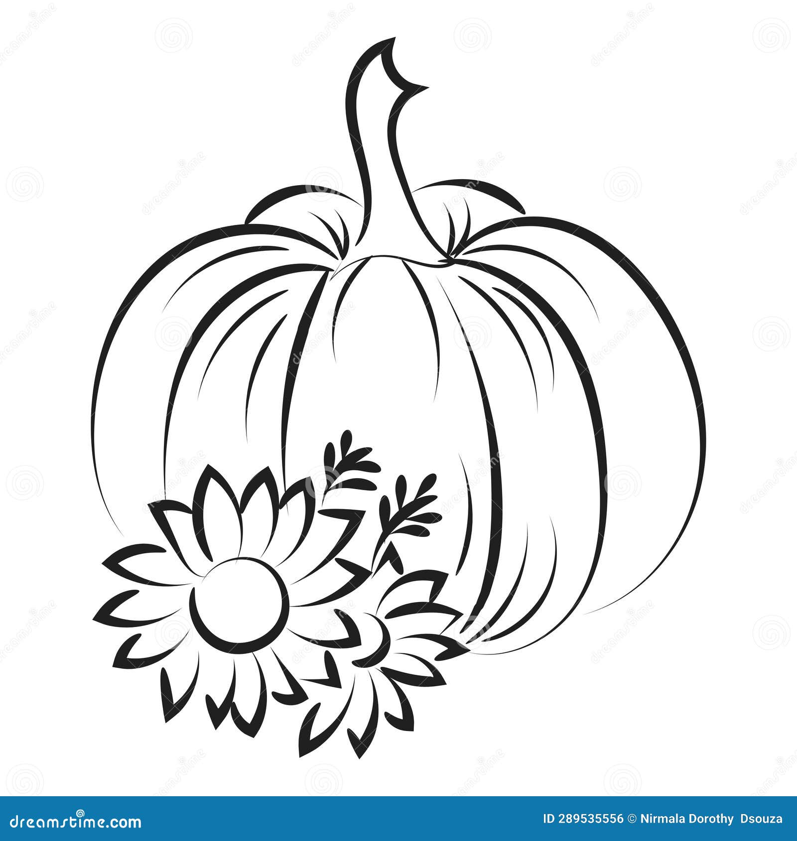 Printable pumpkin coloring pages for kids stock vector
