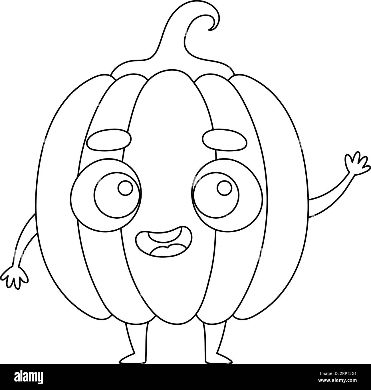 Coloring page funny pumpkin coloring book for kids educational activity for preschool years kids and toddlers with cute animal vector illustration stock vector image art
