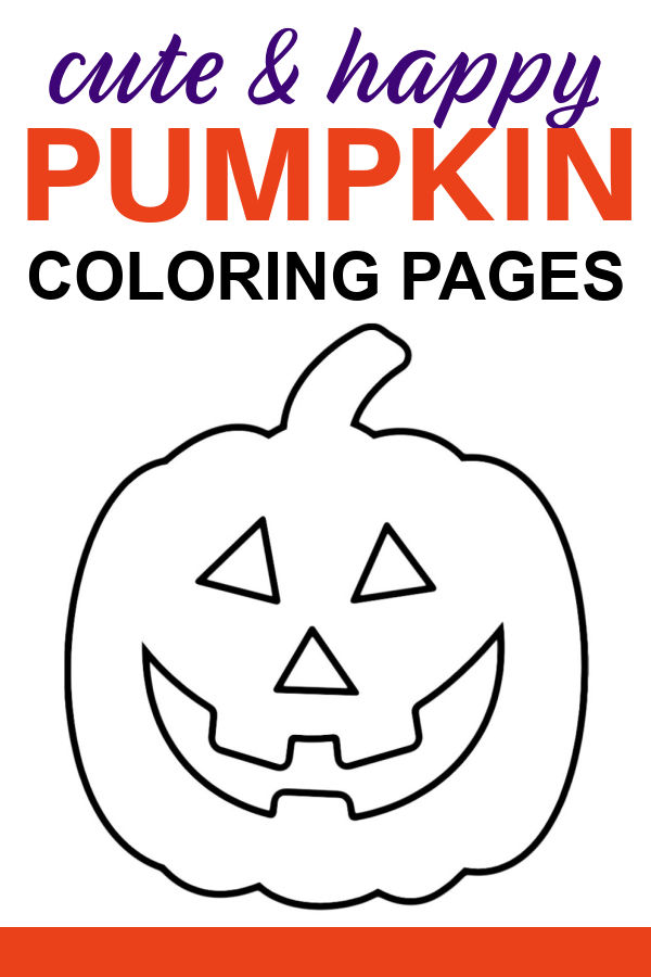 Cute happy pumpkin coloring pages
