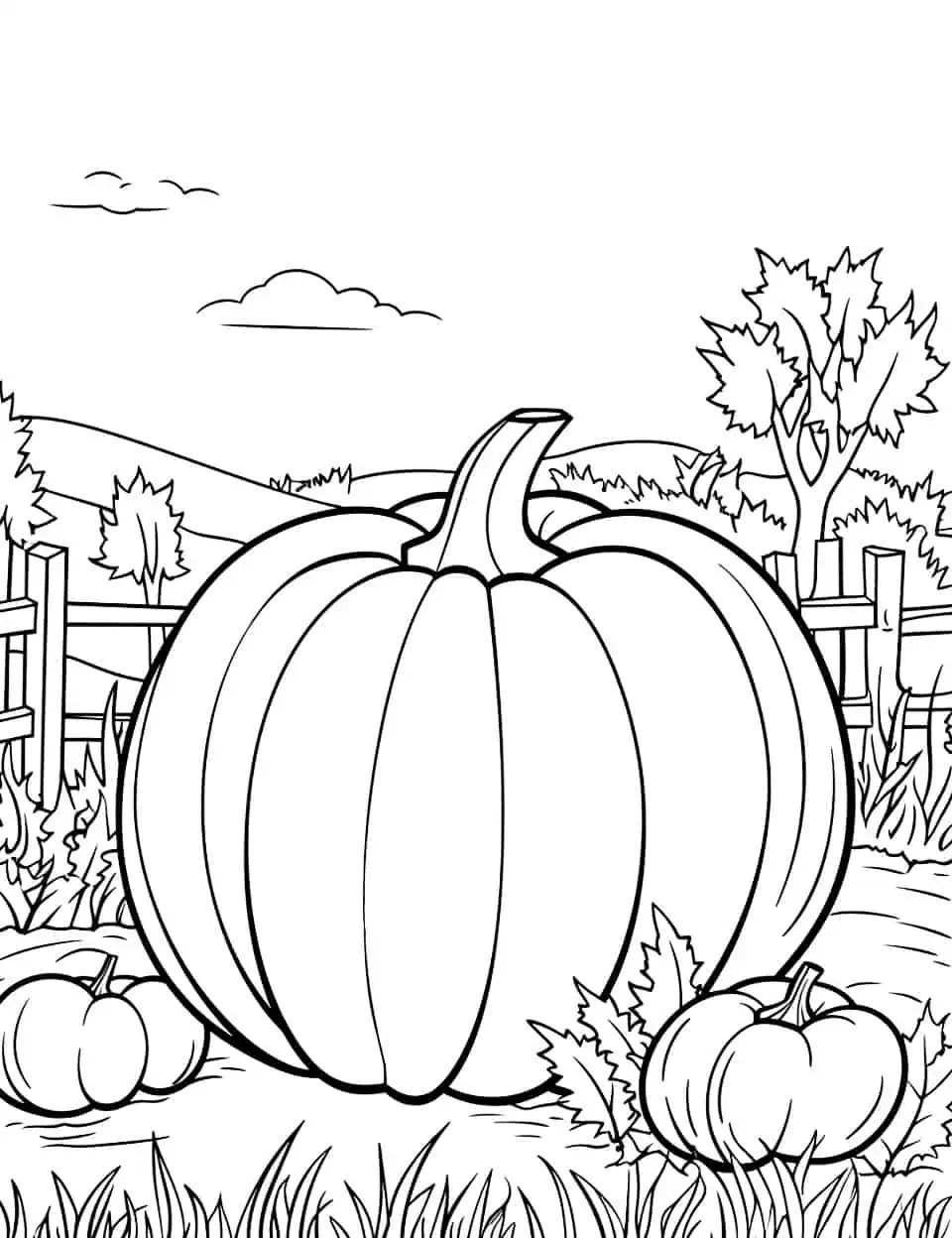 Pumpkin coloring pages free printable sheets