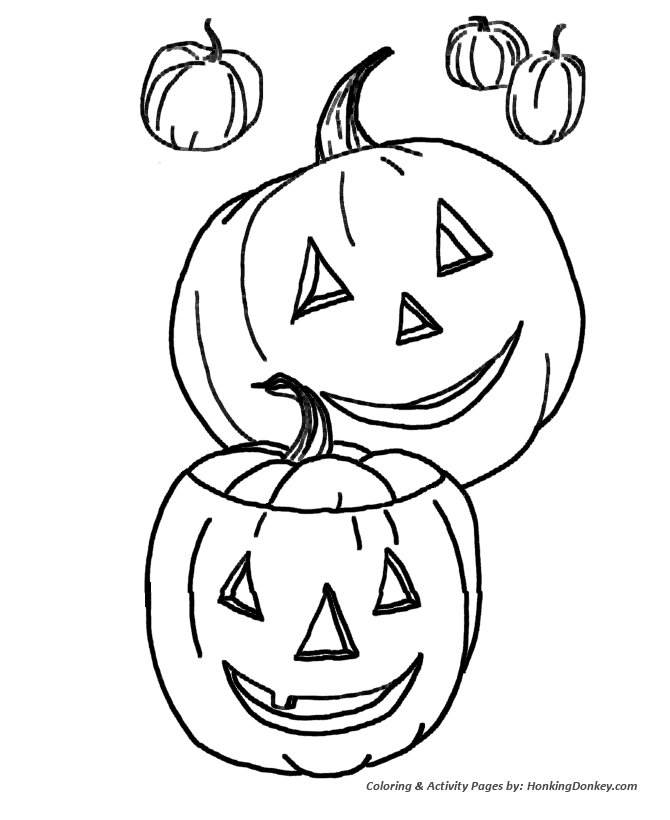 Halloween pumpkin coloring pages