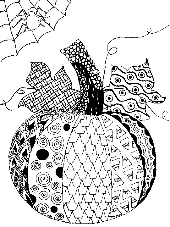 Art therapy coloring page halloween pumpkin halloween