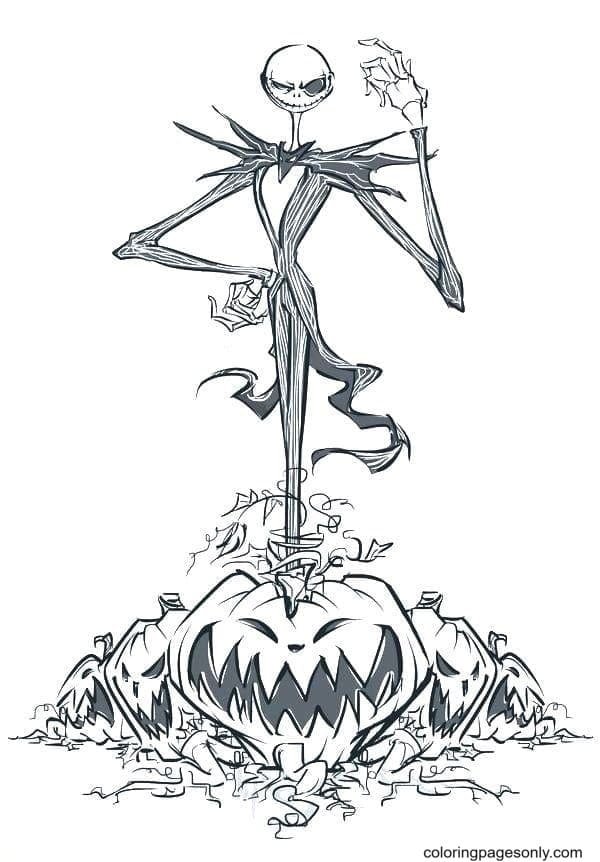 Nightmare before christmas coloring pages printable for free download