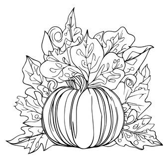 Page coloring pumpkin images