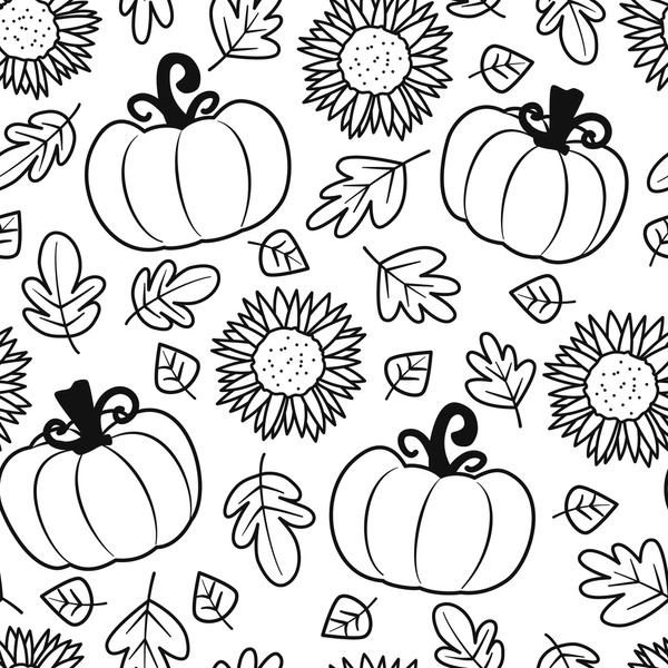 Thousand coloring page fall leaves royalty