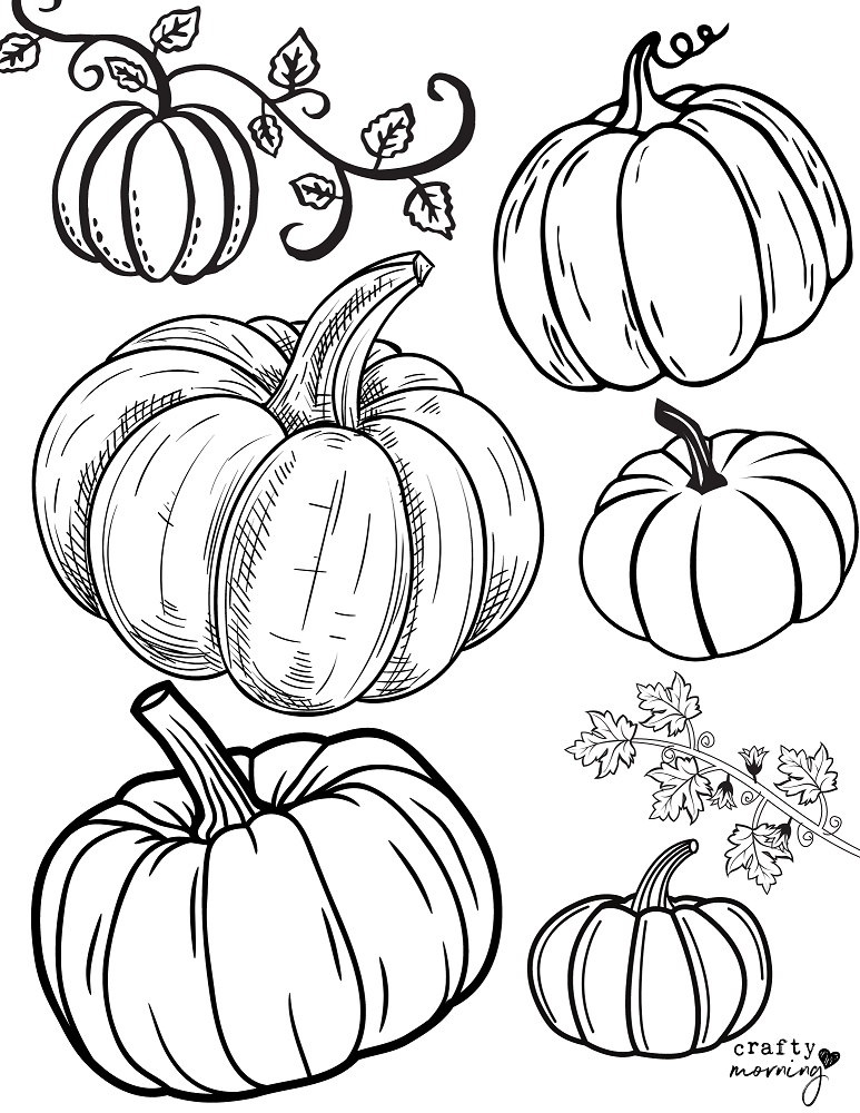 Free printable pumpkin coloring pages