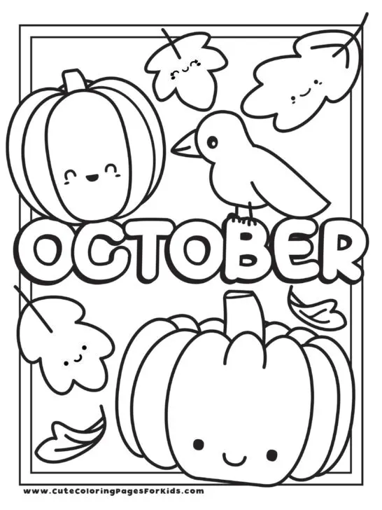 October coloring pages