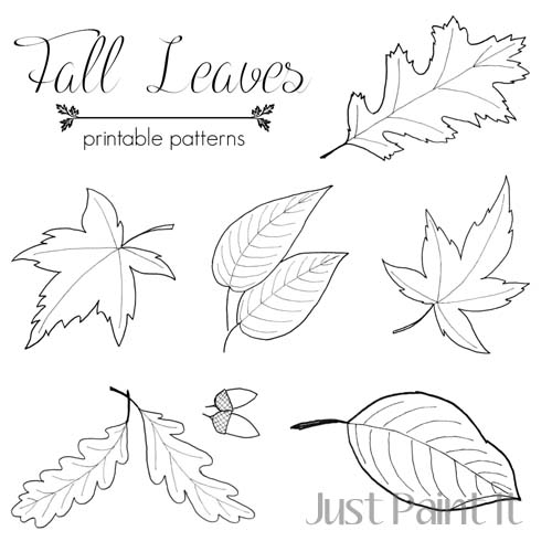 Fall leaf pattern printables