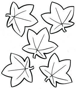 Leaf coloring pages free pdf download