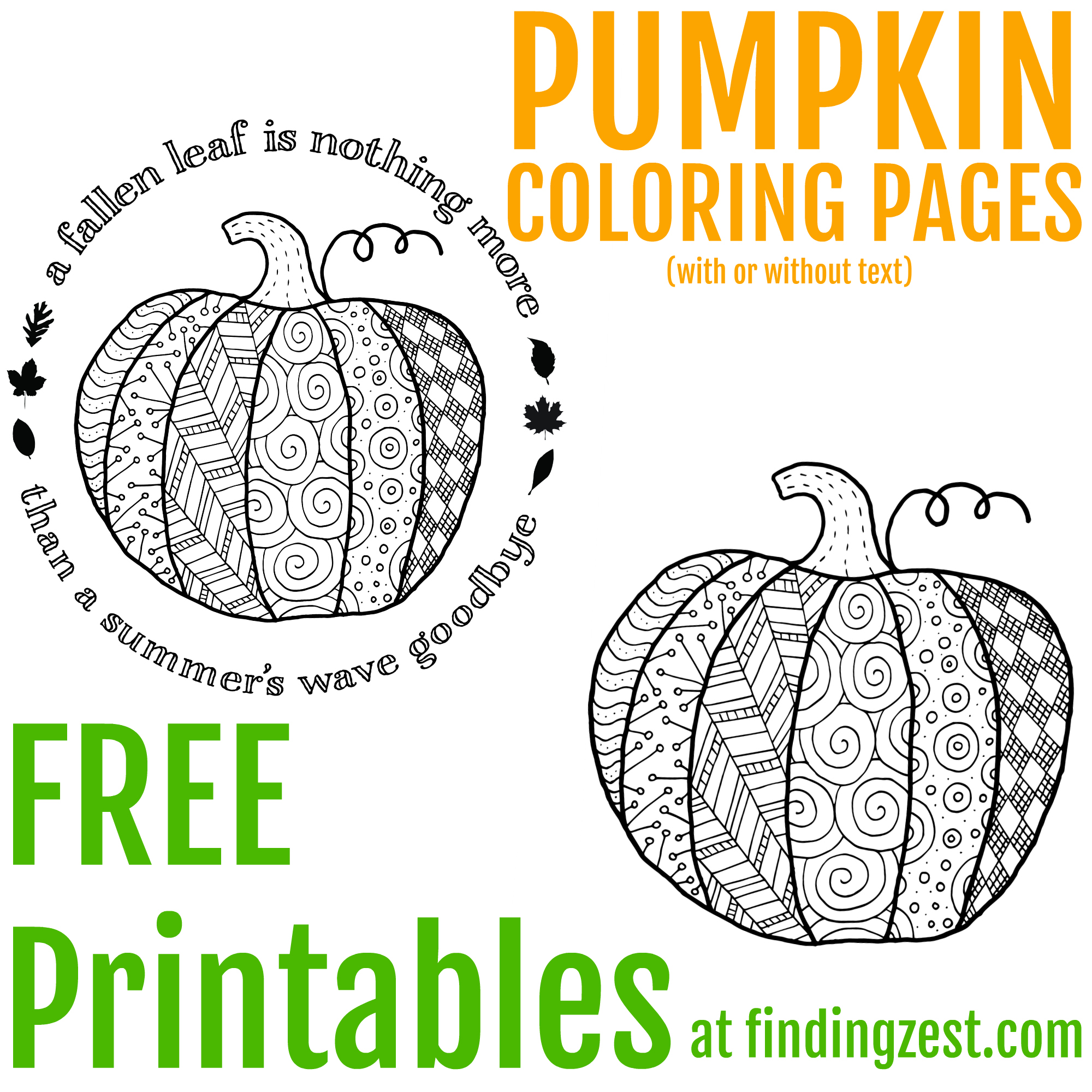 Pumpkin coloring page printable