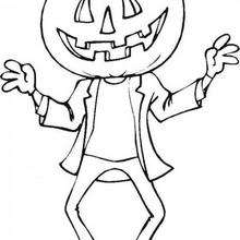 Pumpkin scarecrow coloring pages