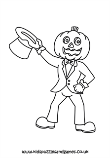 Pumpkin head man louring page