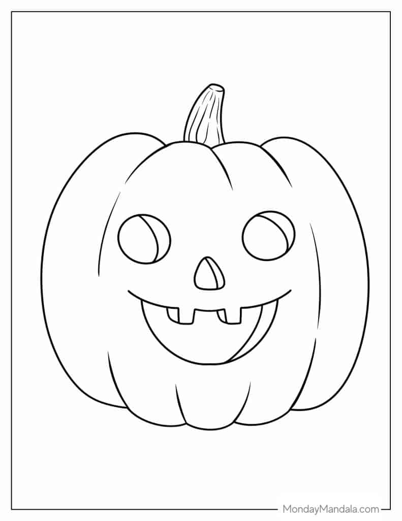 Pumpkin coloring pages free pdf printables