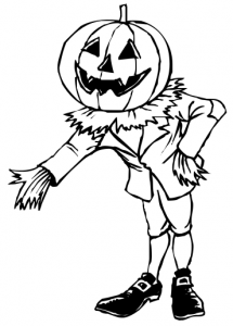 Pumpkin man coloring page