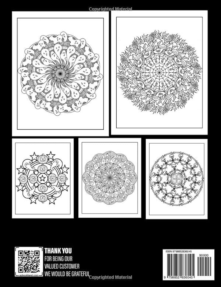 Halloween mandalas coloring book pumpkin designs coloring pages with incredible mandala patterns gift idea for all ages anxiety relieving oneal rafael books